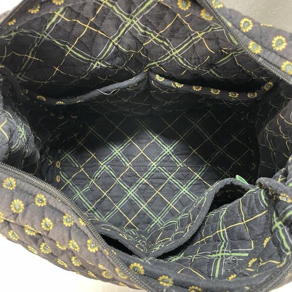 Vera Bradley Vibrant Black Carry All Adjustable Shoulder Bag Vintage - Picture 8 of 10